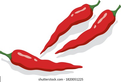 Illustration of fresh vegetables (red pepper)Capsicum