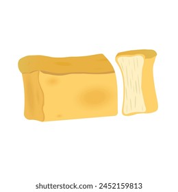 Illustration of fresh white sliced ​​bread