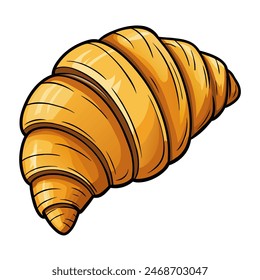 Illustration of a freshly baked croissant, a delicious pastry perfect for breakfast or a snack