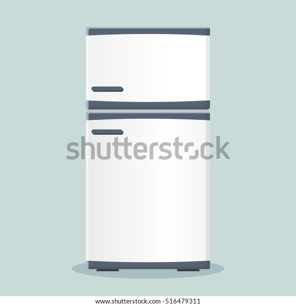 Illustration Von Kuhlschrank Icon Flach Design Stock Vektorgrafik Lizenzfrei