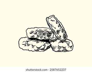 Illustration of an Fried Chicken Handdrawn