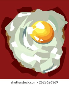 Ilustração de um ovo frito