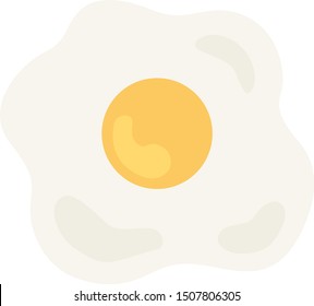 Illustration of fried egg. Breakfast illustration.