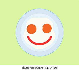 Illustration of Fried eggs icon for cafe breakfast