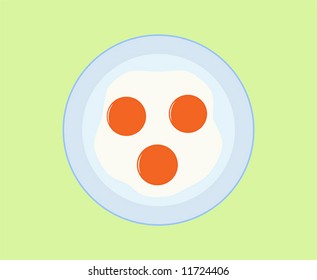 Illustration of Fried eggs icon for cafe breakfast
