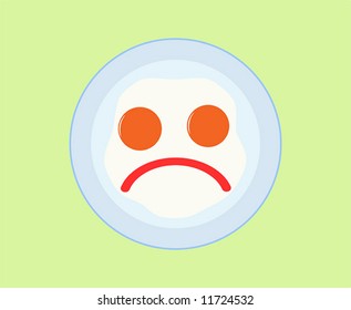Illustration of Fried eggs icon for cafe breakfast