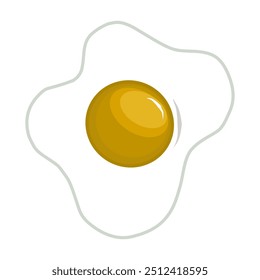illustration of fried eggs, or sunny side up eggs, half-boiled eggs