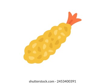 Illustration of fried shrimp icon for side dish.