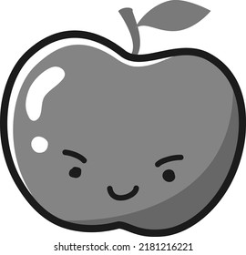 Illustration of a friendly character of an apple
