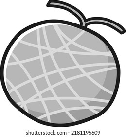 Ilustración de un carácter amistoso del melón