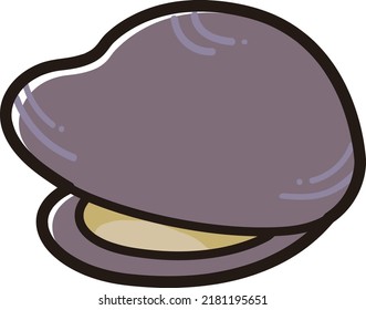 Ilustración de un carácter amistoso de un molusco
