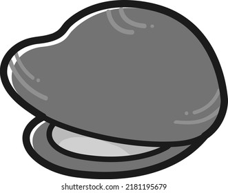 Illustration of a friendly character of a shellfish