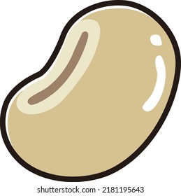 Illustration of a friendly character of soybeans