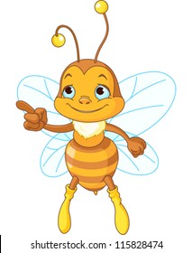 Illustration of a Friendly Cute Bee