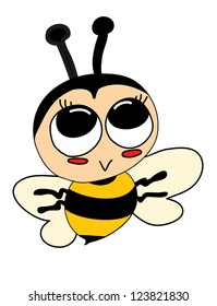 Illustration of a Friendly Cute Bee