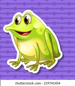 Illustration of a frog with background