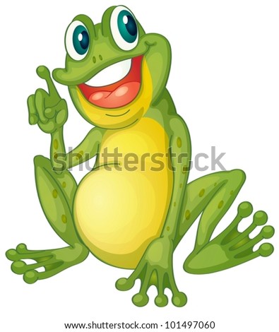 Illustration of a frog cartoon character