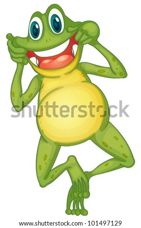 Illustration of a frog cartoon character
