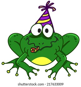 Illustration of a frog isolated on a white background