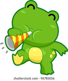 Illustration eines Froschgeräuschs