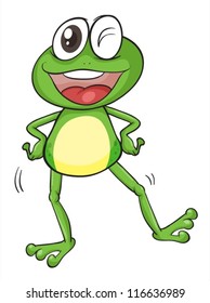 illustration of a frog on a white background