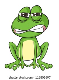Abbildung eines Frosches auf weißem Hintergrund