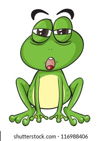 illustration of a frog on a white background