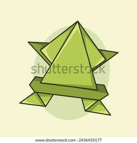 The Illustration of Frog Origami
