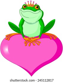 Illustration of Frog Prince waiting to be kissed