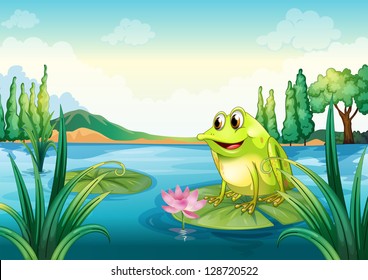 Illustration Frog River Stock Vector (Royalty Free) 128720522 ...