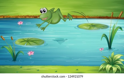 6,514 Pond Frog Jumping Images, Stock Photos & Vectors | Shutterstock