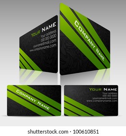 illustration of front and back of corporate business card