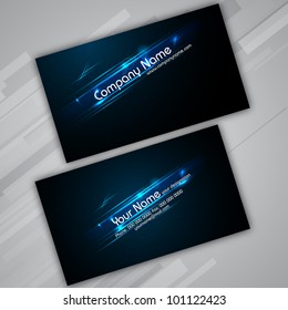 illustration of front and back of corporate business card