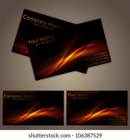 illustration of front and back of corporate business card