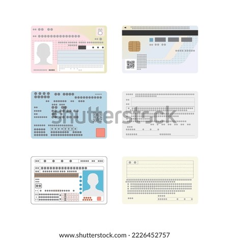 Illustration of the front and back of my number card, health insurance card and driver's license.