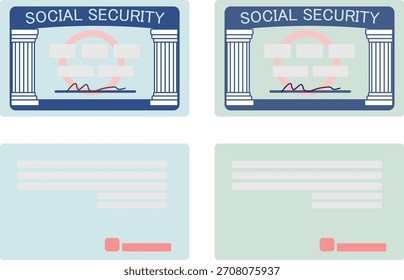 Ilustración de la parte frontal y posterior de una tarjeta de Seguro Social