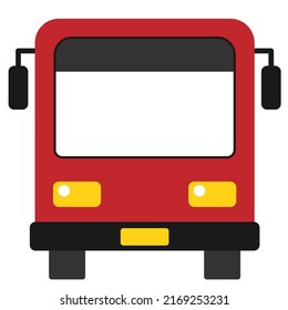 Ilustración de la parte delantera del autobús