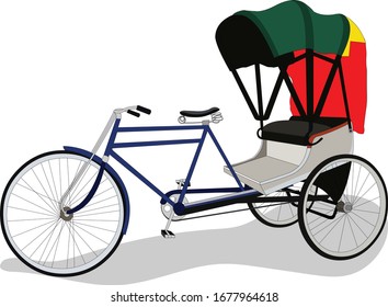 
illustration of front rickshaw vector 