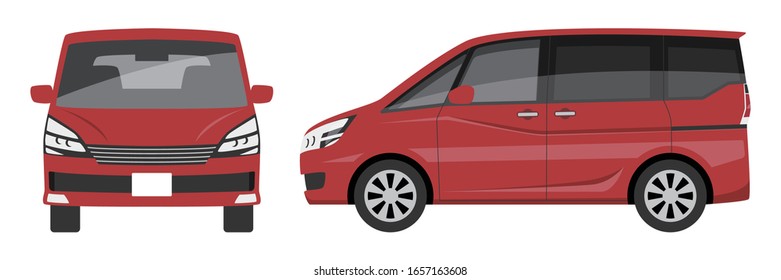 Ilustración de un camión frontal y lateral.
