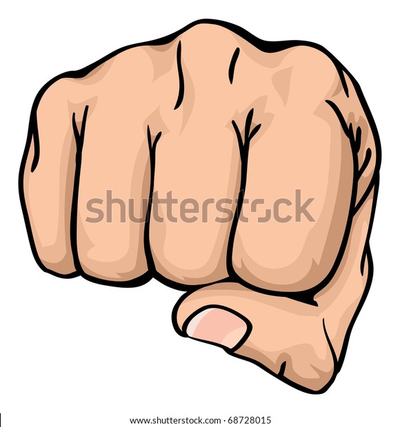 Illustration Front View Right Human Hand Stock Vector Royalty Free