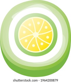 Illustration of fruit candy of lime