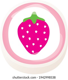 Illustration von Erdbeerbonbons