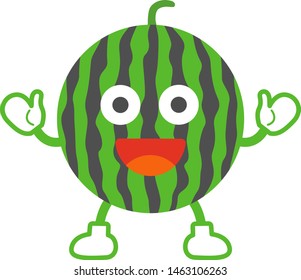 Illustration of a fruit character.