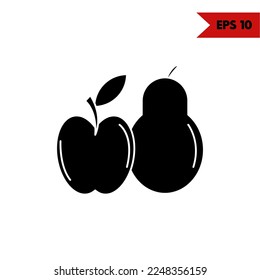 Ilustración del icono del glifo Fruta