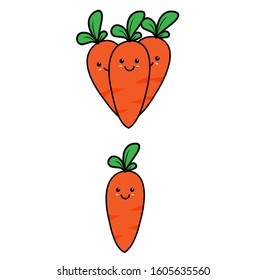 illustration fruit groupe carrot vector