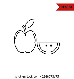 Illustration of Fruit Line Icon
