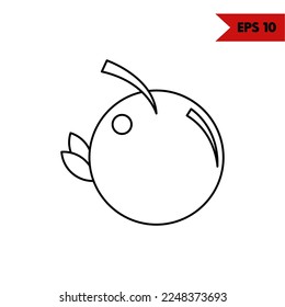Illustration of Fruit Line Icon