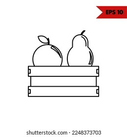 Illustration of Fruit Line Icon