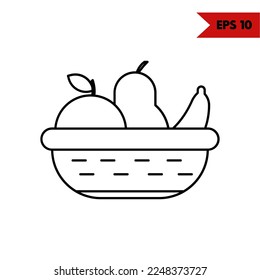 Illustration of Fruit Line Icon