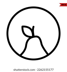 ilustración del icono de línea de fruta 